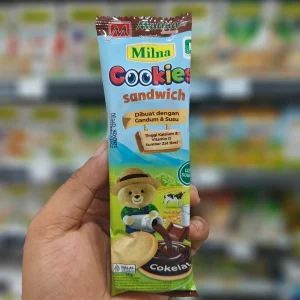 Milna Cookies Sandwich Less Suger Coklat 24 Gr