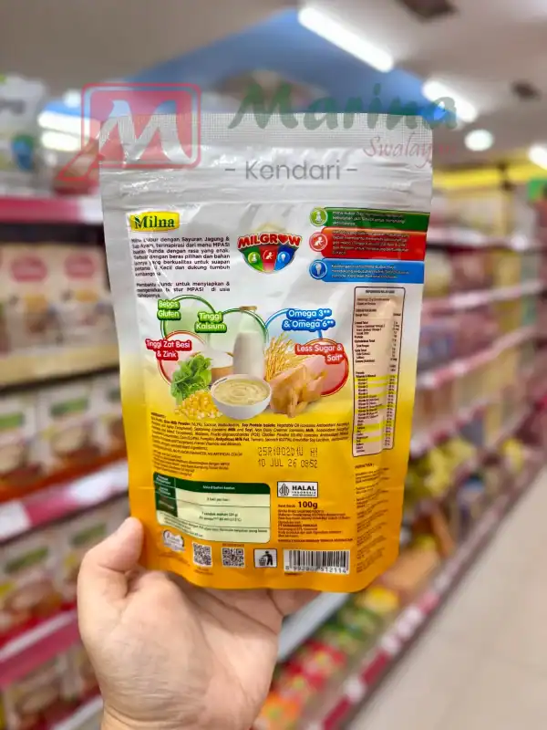 Bubur Bayi Sup Ayam Jagung Milna – MPASI sehat & praktis, tersedia di MarinaSwalayan! Dapatkan sekarang sebelum stoknya ludes.