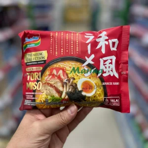 Indomie Tori Miso Ramen halal kemasan depan rasa ayam Jepang