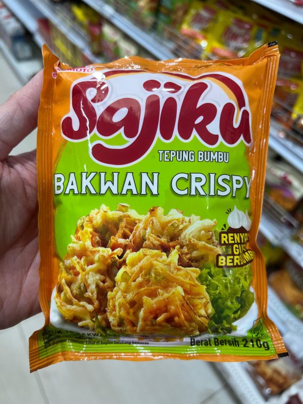 Sajiku Bakwan Crispy 210 gr tepung bumbu gorengan siap pakai kemasan depan produk