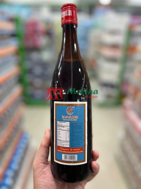 Shao Xing Arak Masak Pagoda 600ml Label Belakang